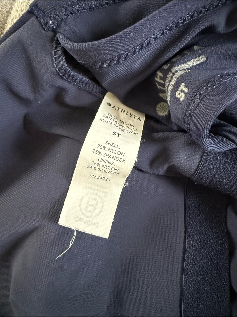 Athleta Navy Square Neck One-Piece Swimsuit with Adjustable Straps - Picture 8 of 10